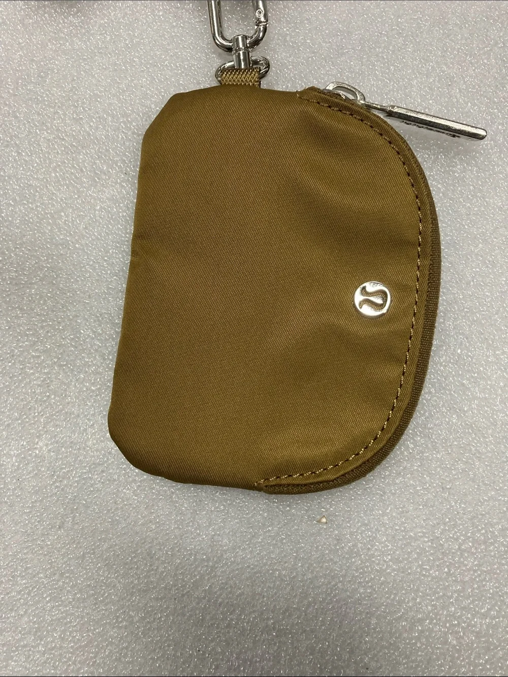 lululemon Brown Dual Pouch Wristlet with Clip